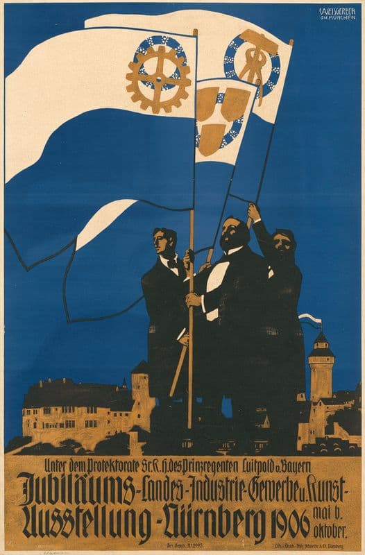 Jubiläums-Landes-Industrie-Gewerbe und Kunstausstellung Nürnberg 1906 as a canvas print