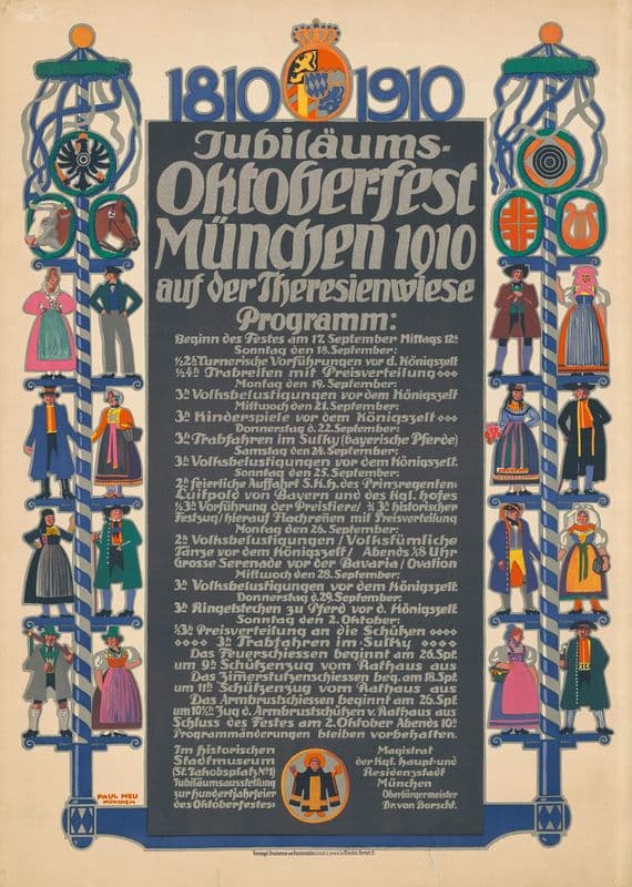 Jubiläums-Oktoberfest München 1910 as a canvas print