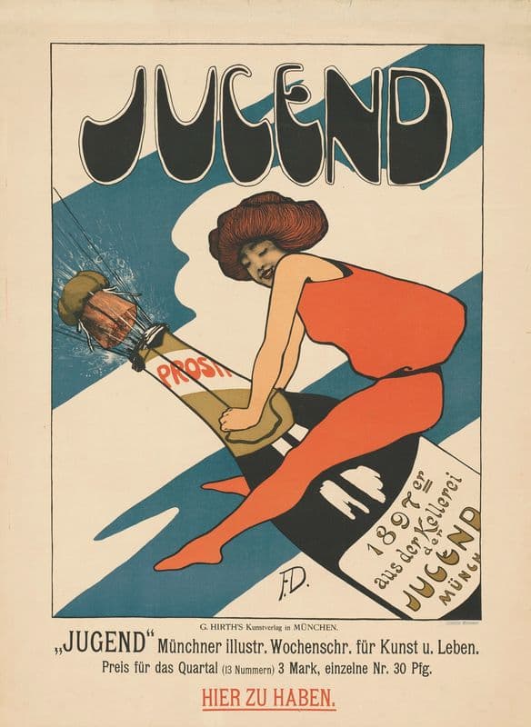 Jugend, Münchner Illustrierte Wochenschrift für Kunst und Leben as a canvas print