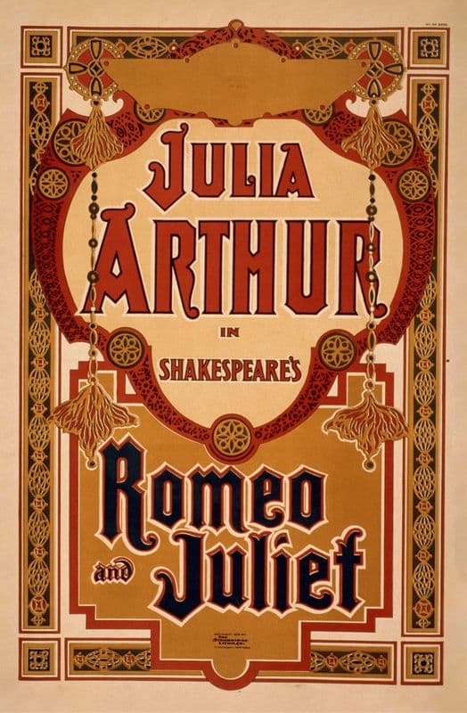 Julia Arthur in Shakespeare’s Romeo and Juliet (c1899) as a canvas print