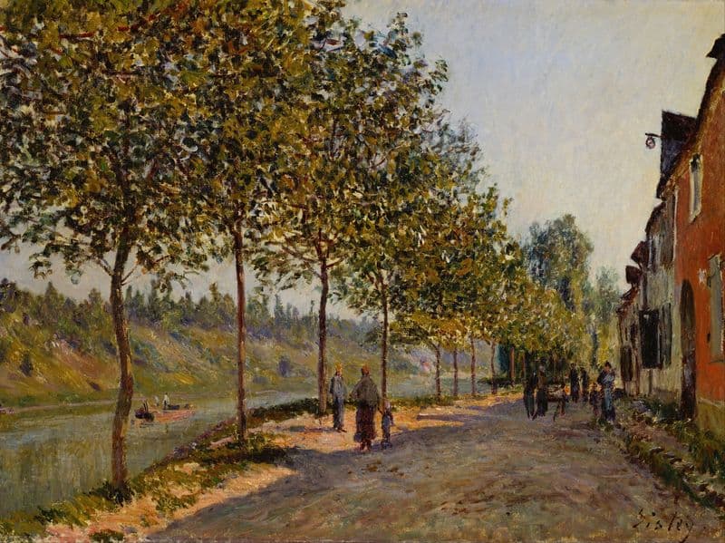 June Morning in Saint-Mammès as a canvas print