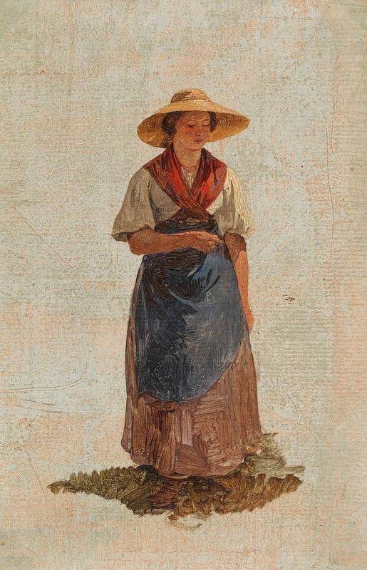 Junge Frau in Tracht as a canvas print