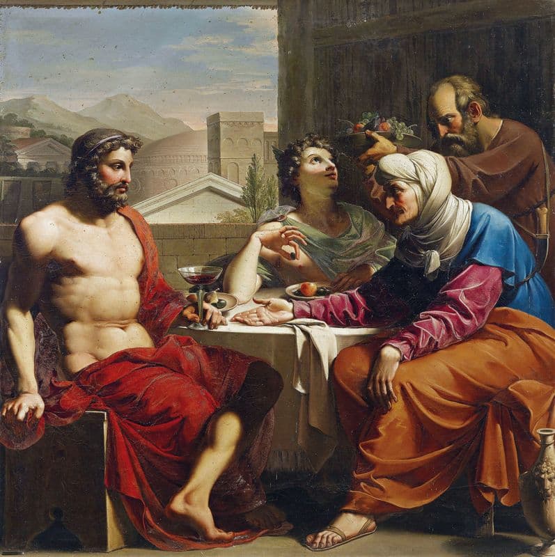 Jupiter Und Merkur Bei Philemon Und Baucis (C.1800) as a canvas print