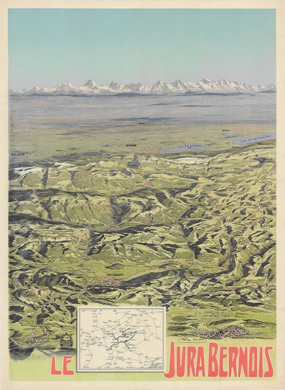 Jura-Bernois – Le Jura Bernois (circa 1905) as a canvas print