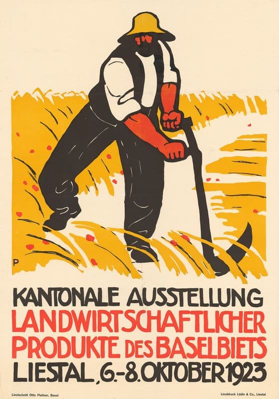 Kantonale Ausstellung landwirtschaftlicher Produkte des Baselbiets – Liestal, 6.–8. Oktober 1923 as a canvas print