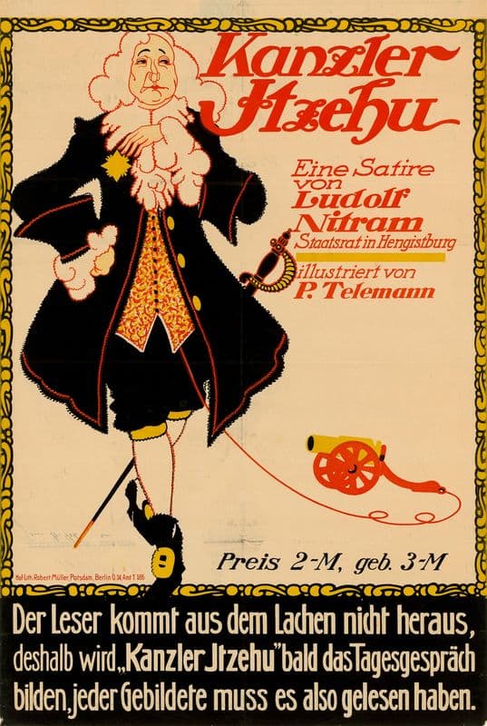 Kanzler Itzehu. Eine Satire von Ludolf Nitram as a canvas print
