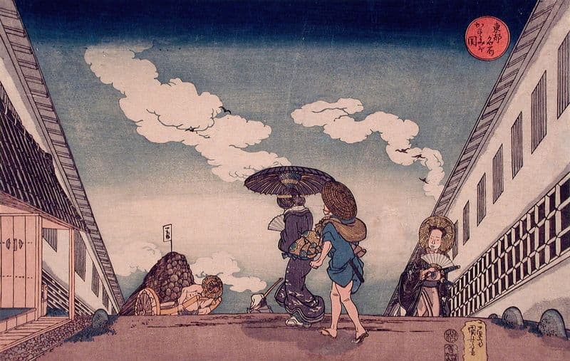 Kasumigaseki (circa 1834) as a canvas print