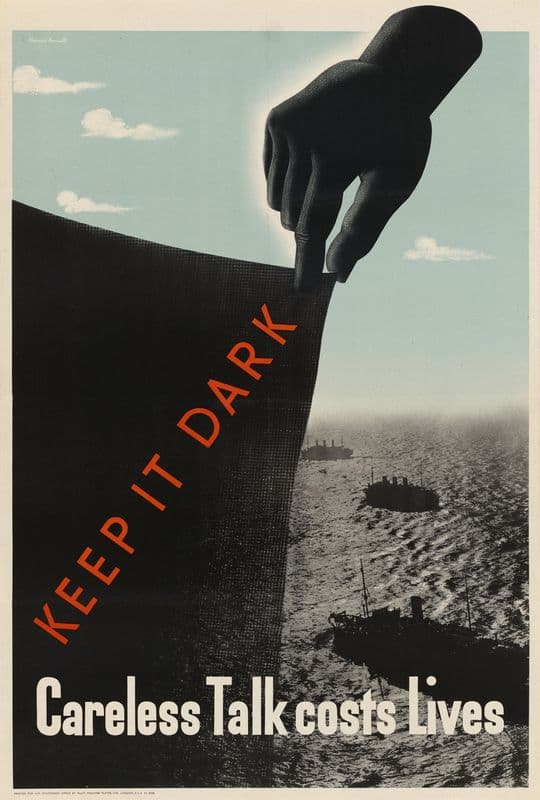 Keep it Dark – Careless Talk Costs Lives as a canvas print