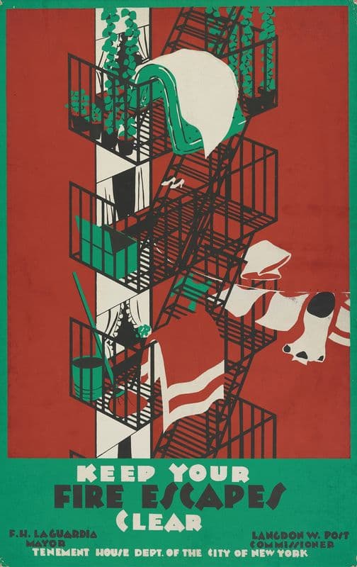 Keep your fire escapes clear as a canvas print