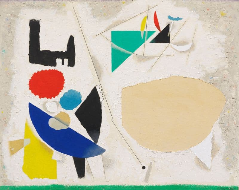 Kegelspiel mit Schaukel (1947-1953) as a canvas print