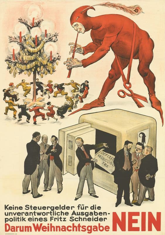 Keine Steuergelder für die unverantwortliche Ausgabenpolitik eines Fritz Schneider as a canvas print