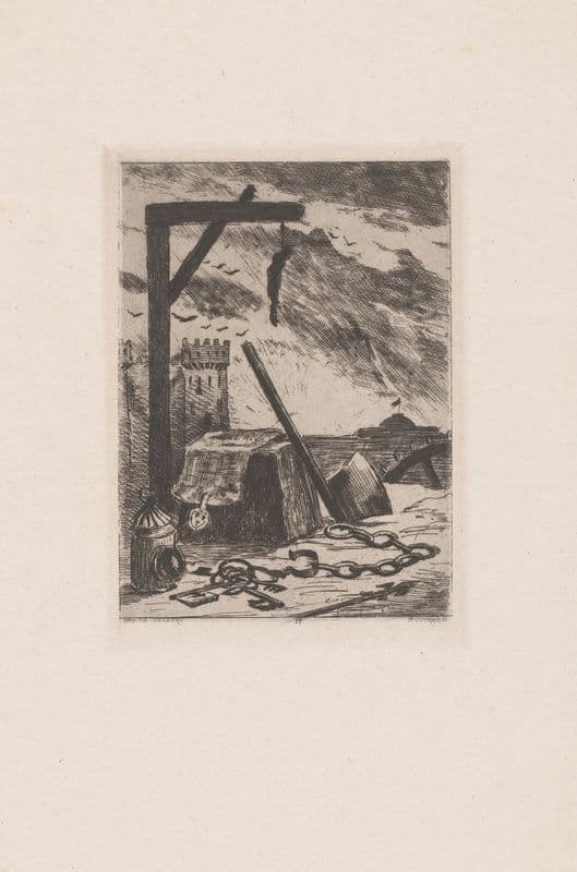 Keys, chains and axe for a gallows (1856-1897_1856-1897) as a canvas print