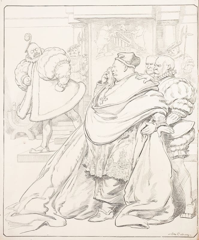 King Frowns on Cardinal as a canvas print