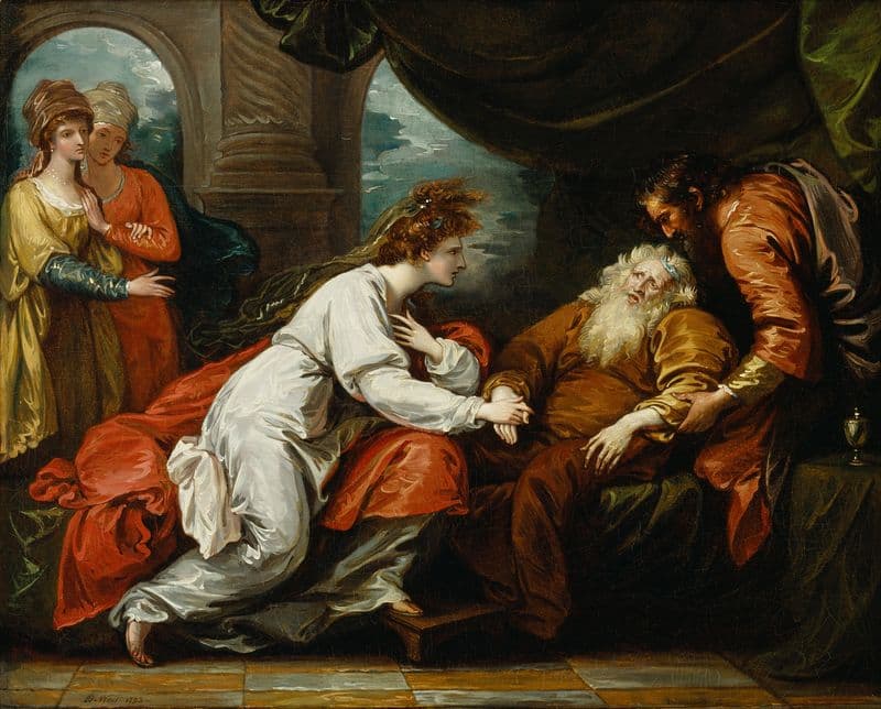 King Lear and Cordelia as a canvas print