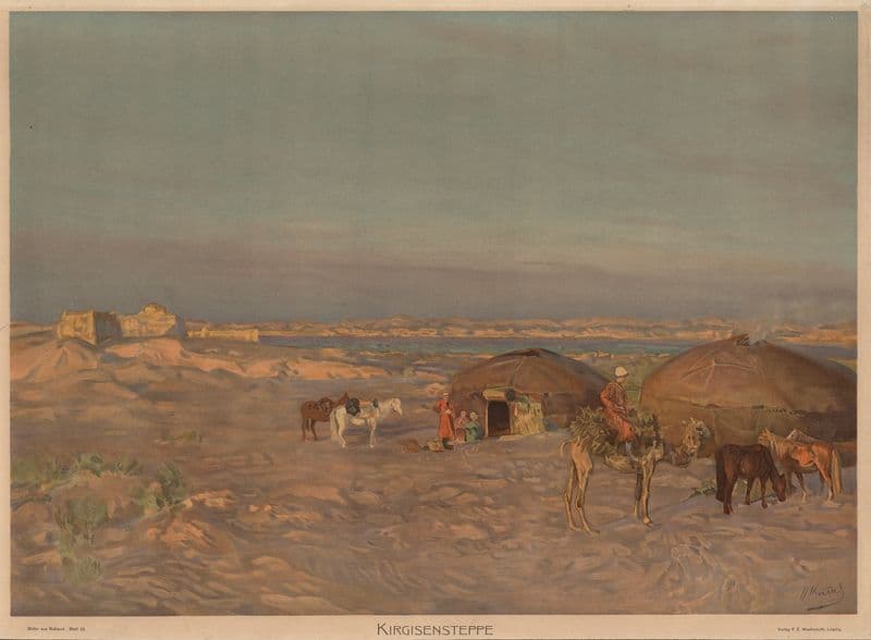 Kirgisensteppe as a canvas print