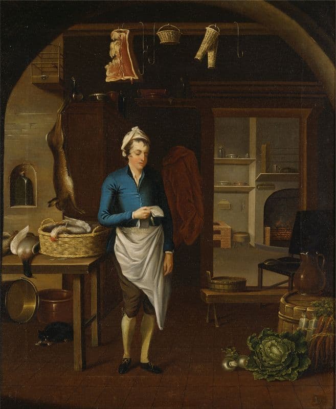 Kitchen Scene as a canvas print