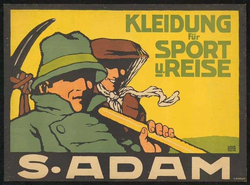 Kleidung für Sport und Reise. S. Adam as a canvas print