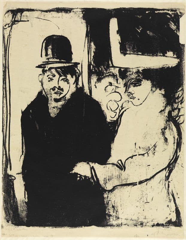 Kokotte und Zuhälter as a canvas print