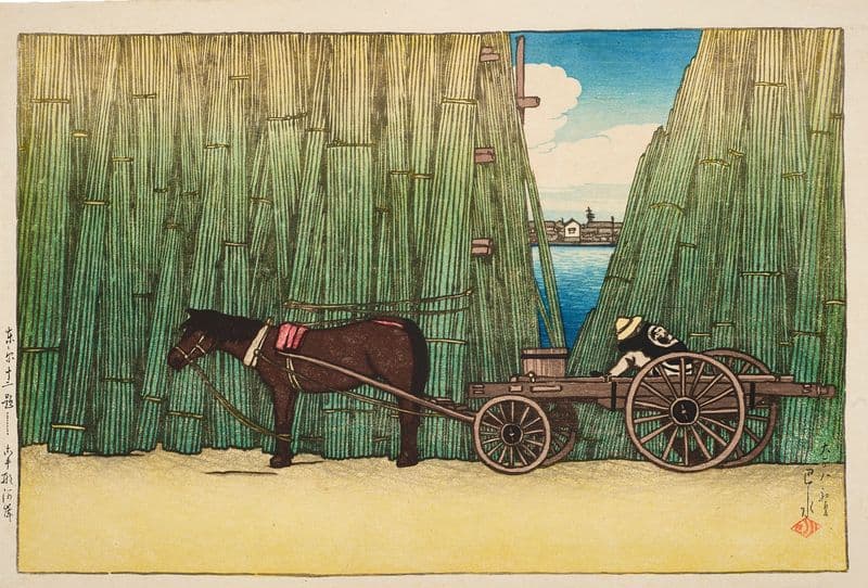 Komagata kashi (River bank, Komagata) as a canvas print