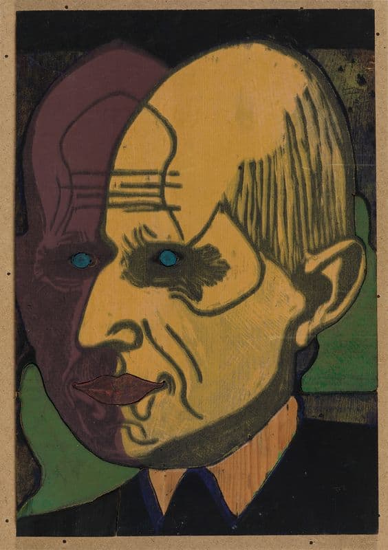 Kopf Dr. Bauer, Farbstock II as a canvas print