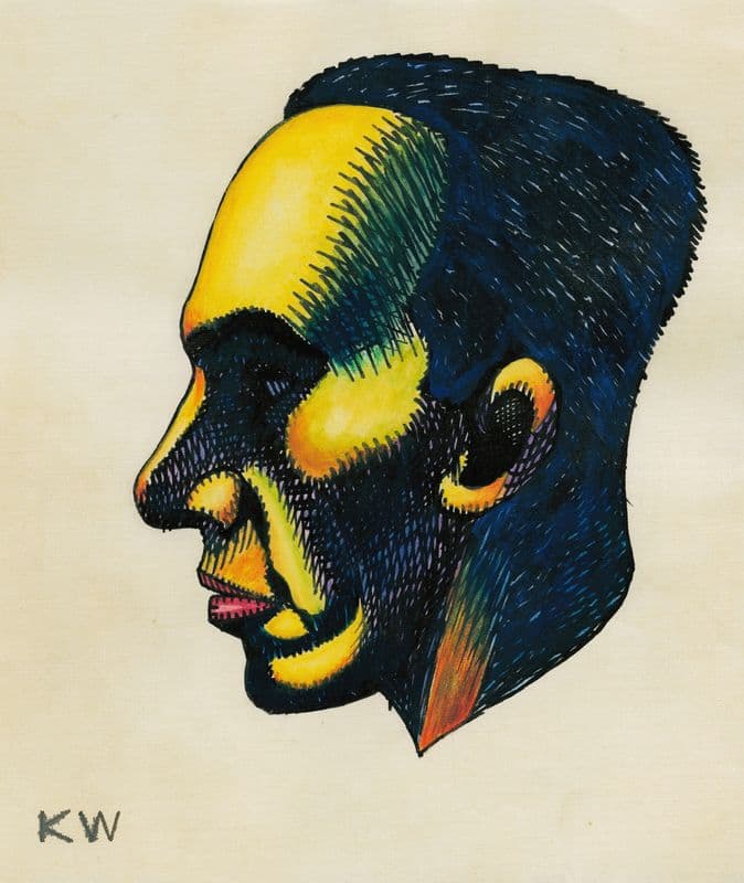 Kopfstudie, aus; ‘Profile’, 10 Blätter, Graz I as a canvas print