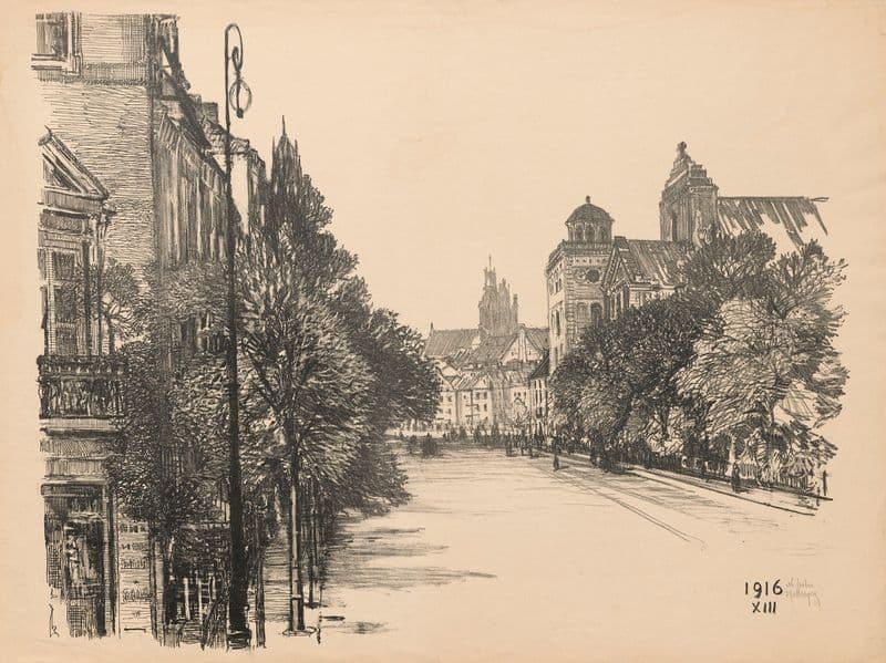Krakowskie Przedmieście Street as a canvas print