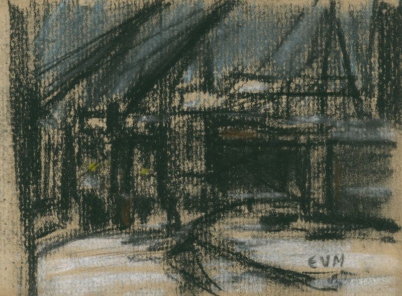Kranen in de haven as a canvas print