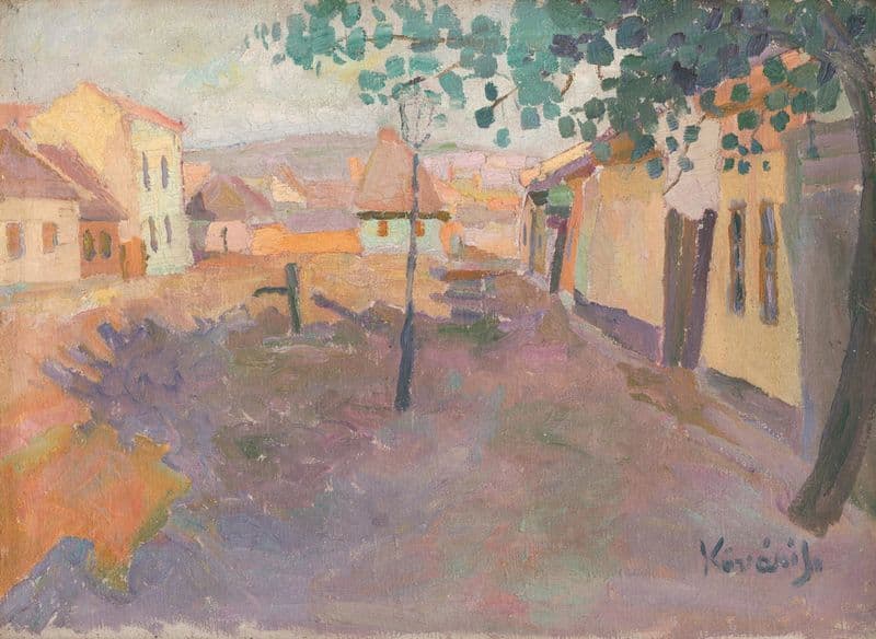 Krátka ulica v Košiciach (1905–1910) as a canvas print