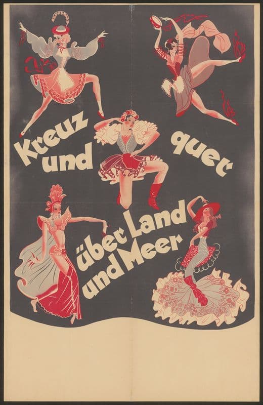 Kreuz und quer über Land und Meer (1940s) as a canvas print