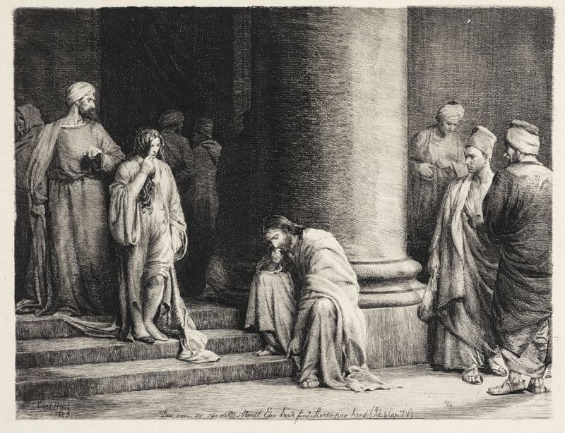 Kristus og Synderinden as a canvas print