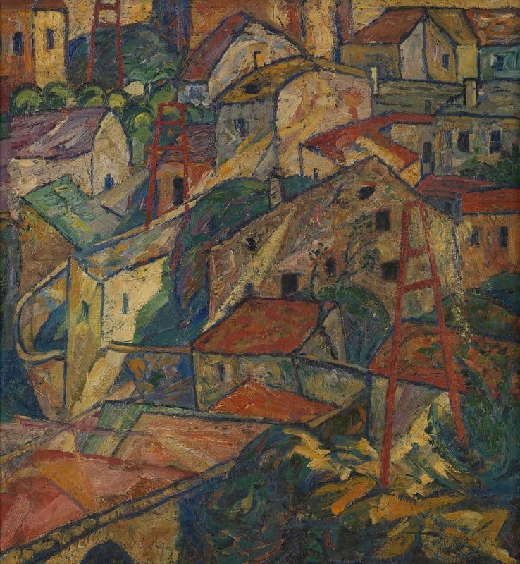 Krumauer Stadtlandschaft as a canvas print