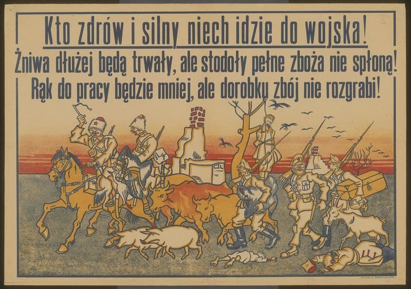 Kto zdrów i silny niech idzie do wojska! as a canvas print