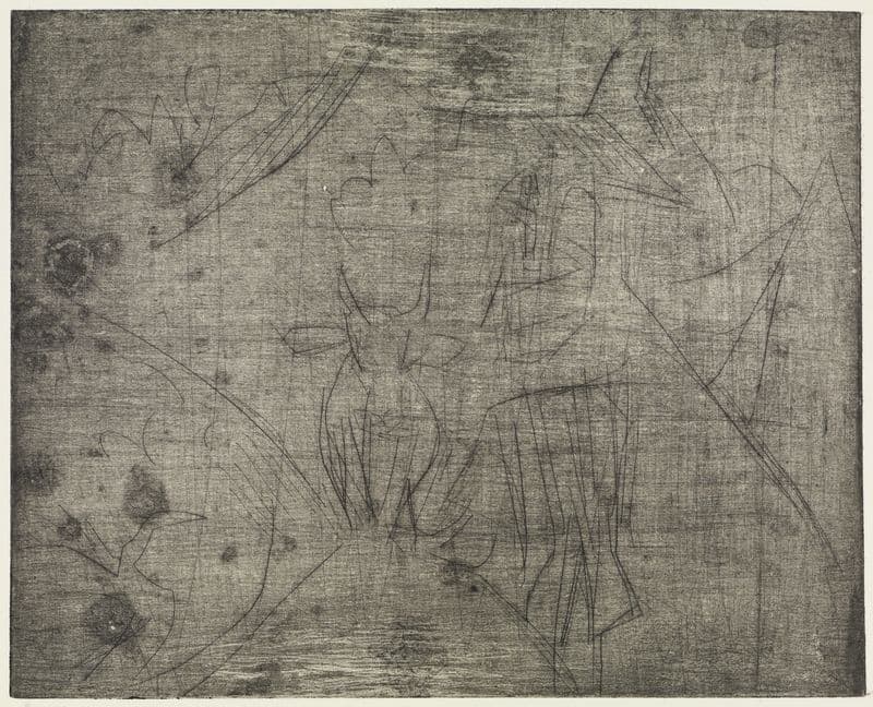 Kühe und Hirt in den Bergen as a canvas print