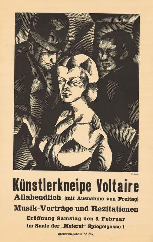 Künstlerkneipe Voltaire as a canvas print