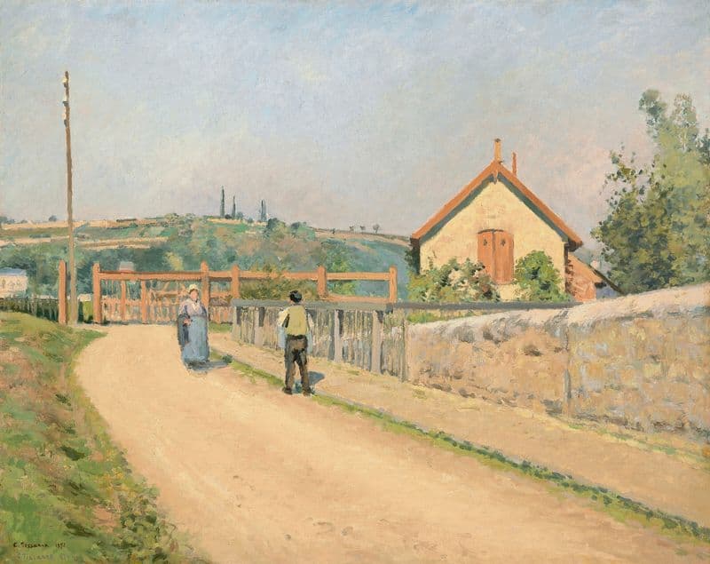 La barrière du chemin de fer, aux Pâtis près Pontoise as a canvas print