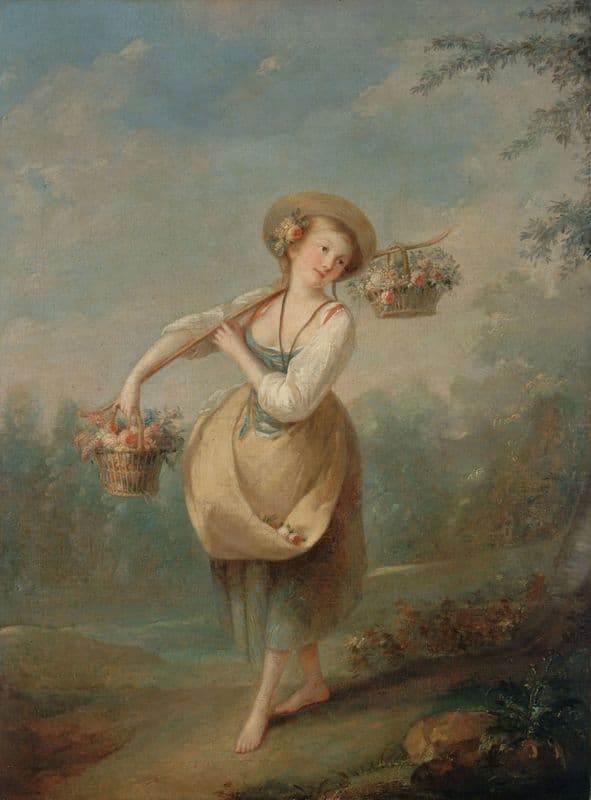 La Bouquetière as a canvas print