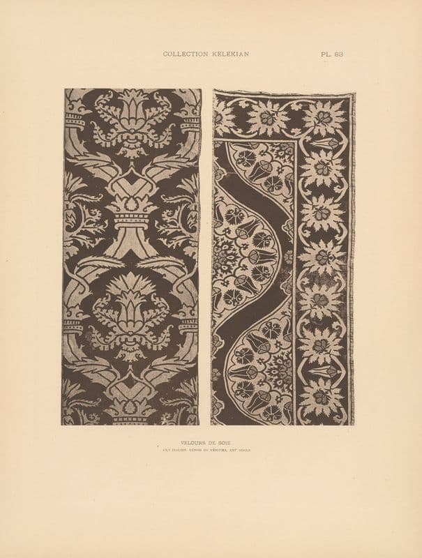 La collection Kelekian; Étoffes & tapis d’Orient & de Venise Pl.083 as a canvas print