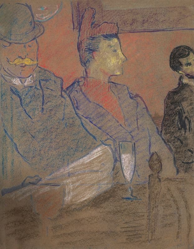 La Dame au café as a canvas print