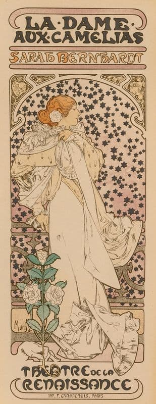 La Dame aux Camelias (from Les Maîtres de l’Affiche) as a canvas print