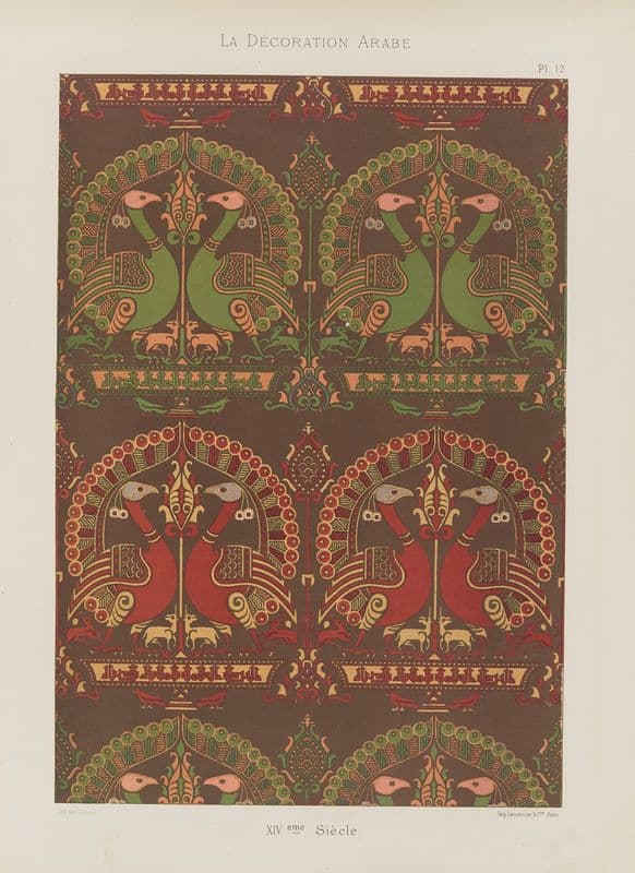 La Décoration arabe Pl.08 (1860s-1880s) as a canvas print