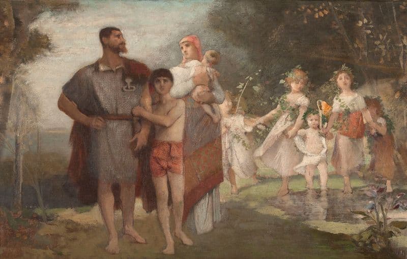 La famille as a canvas print