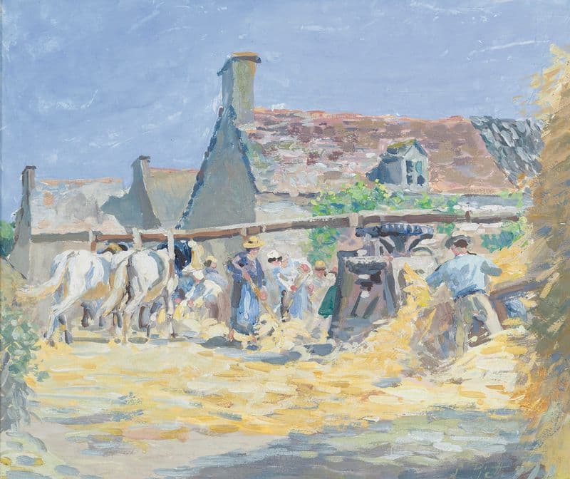 La Fauche Des Foins À Montfoucault (circa 1876) as a canvas print