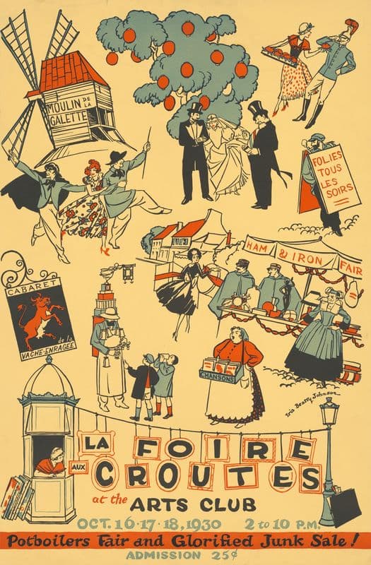 La Foire aux Croutes at the Arts club as a canvas print