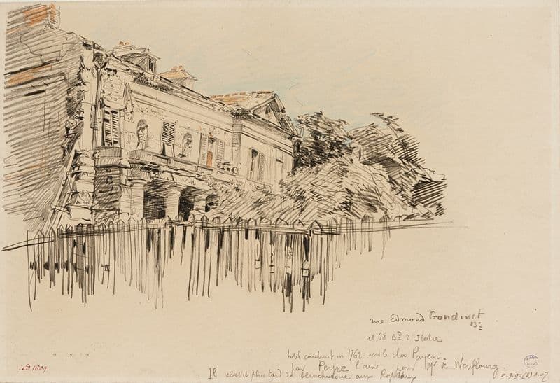 La folie Neufbourg, angle du 68 boulevard Auguste Blanqui et rue Edmond Gondinet as a canvas print