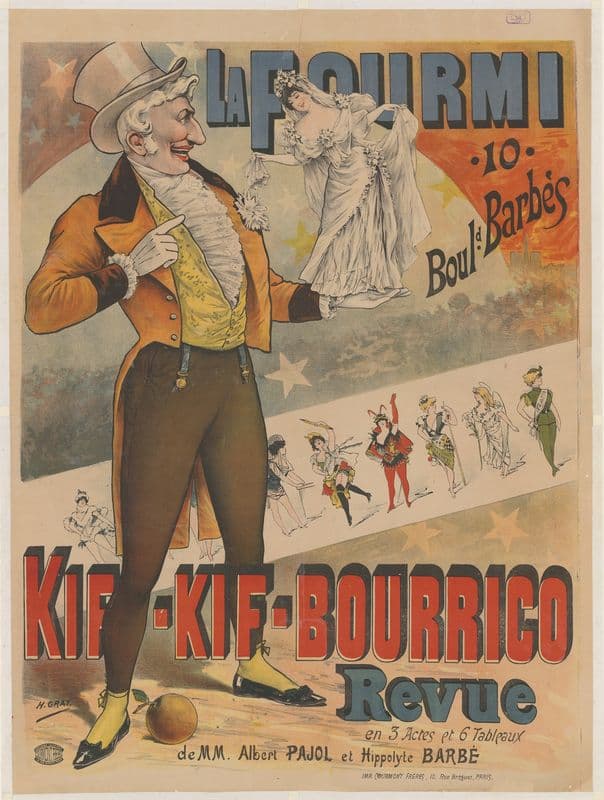 La Fourmi, 10, Boulevard Barbès. Kif-Kif – Bourrico as a canvas print