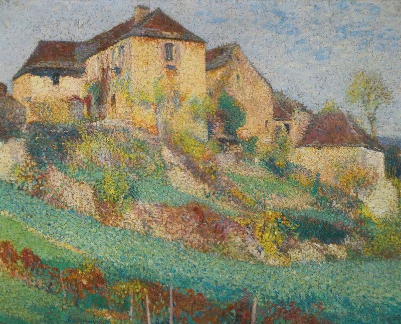 La Grande Maison De La Combe À Labastide-Du-Vert En Été as a canvas print