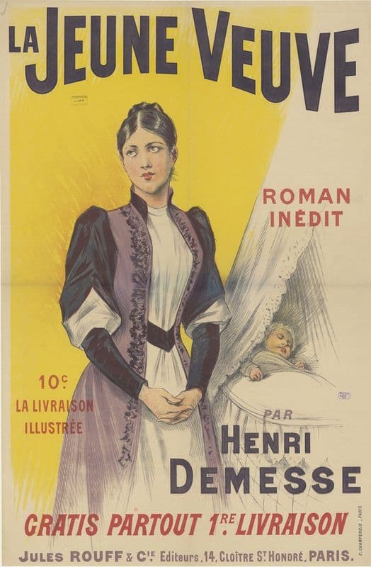 La jeune veuve as a canvas print