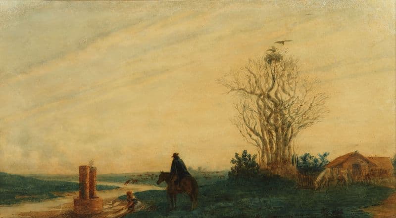 La lavandera (between 1840 and 1870) as a canvas print