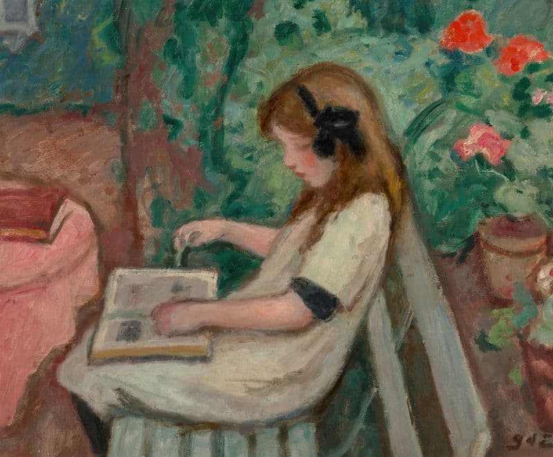 La lecture as a canvas print