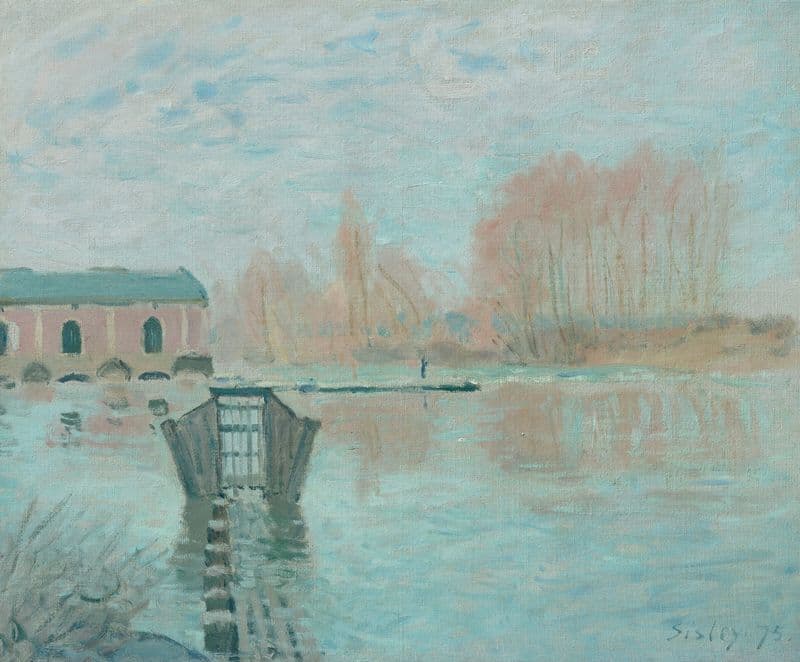 La Machine de Marly et le barrage, Bougival as a canvas print